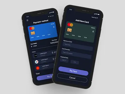 Card checkout app design typography ui ux