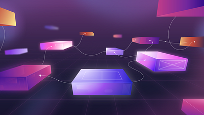 Blockchain bitcoin blockchain blocks crypto cryptocurrency design finance geometry graphic design illustration token trading vector wallet
