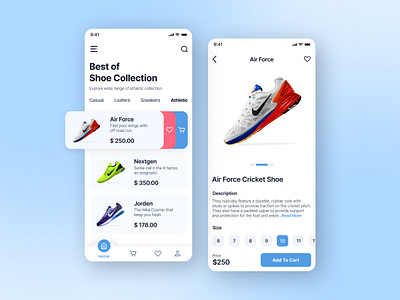 Shoes App Design adobe xd app daily ui ecommerce app figma ios nike online shoes app puma sneaker ui ux