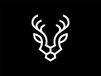 Lion Deer Logo animal branding deer deer head design graphic design horn illustration lion lion face lion head logo logos roar simple wild