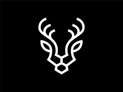 Lion Deer Logo animal branding deer deer head design graphic design horn illustration lion lion face lion head logo logos roar simple wild