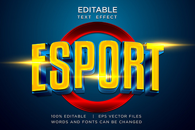 gaming esport logo editable text effect background cyber design effect effects esport font game gamer gaming glow graphic design illustration light logo style symbol text typography vector