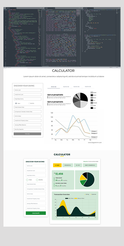 General Calculator and Morgage Calculator Design animation branding design graphic design illustration logo ui ux vector web