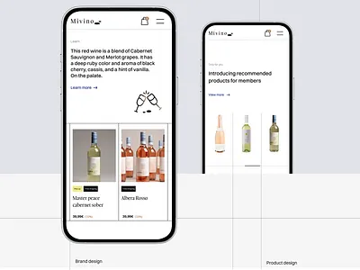 Mivino Wine App adobe xd branding design illustration logo ui ui design uiux ux visual design