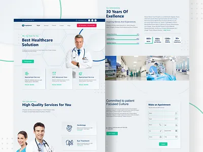 Medical Website app design doctor graphic design hospital ui ux