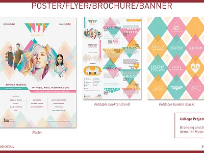 Music Event booklet brochure graphic design phamplet