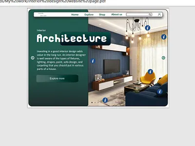 Interior Architecture Website design graphic design ui ux vector