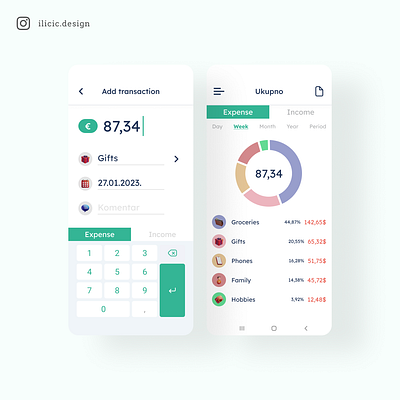 Expenses tracking mobile app branding card design expanses light mobile design money tracking ui