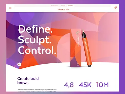 SuperCilium - webshop color design ecommerce type