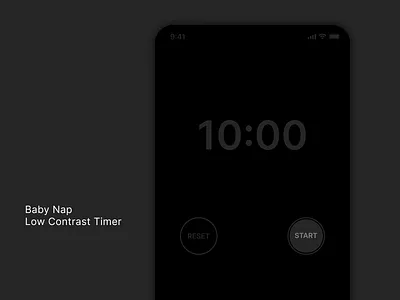 Baby Nap - Low Contrast Timer design graphic design ui ux vector