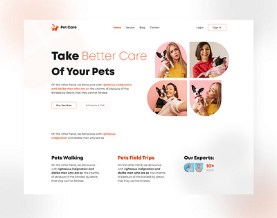 Pet Care Hero Banner Design banner banner deisgn banner design care figma hero banner landing page pet pet care pet care banner pet care new deisgn petcard design ui ui ux uiuxdesign ux website banner website deisgn