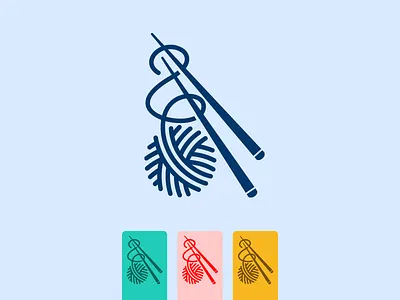 Knitting branding design handmade logo logo designer minimal nepal rokaya wool knitting wools yarn