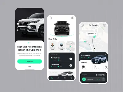 Car Rental App Concept app app design automobile booking app booking car car rent service car rental car rental app cars clean clean ui driver interface mobile ui rent rent a car rental rental company transport ui design