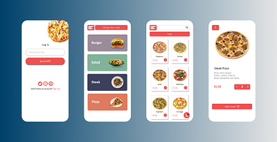 Online Food ui visual design