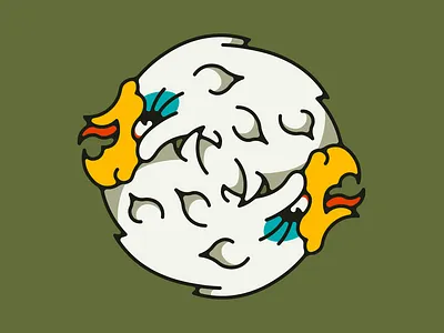 Ride or Die animal eagle flat illustration logo minimal tattoo traditional tattoo vector