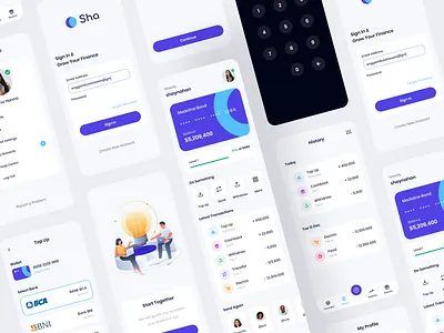 Bank Finance Mobile App Design app bank app finance illustration mobile mobile app ui design