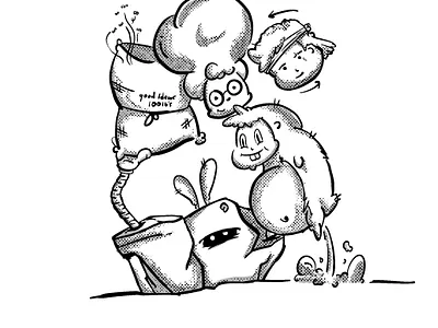 Doodle blobs continued… animal bag branding character design head illustration minneapolis rock texture