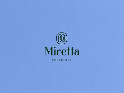 Miretta Interiors Logo brand identity brand mark branding design logo logo design logo design concept logotype mark typography visual identity