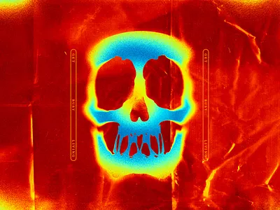 Get Busy Living bones custom death design for sale graphic design heatmap life living logo skull vector