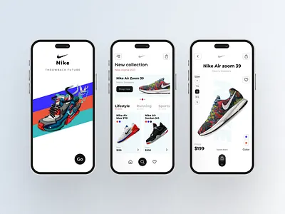 Nike App adobe photshop app app design branding dashboard design figma illustration landing page logo mobile app nike sneakers app ui uiux