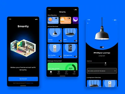 Smartly : A Home Automation System appdesign design ui uiux uiuxdesign ux
