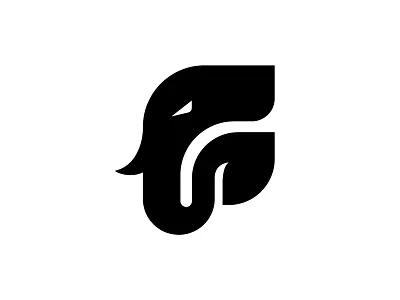 Elephant Leaf Logo animal big branding design eco elephant graphic design green herbal illustration leaf logo logos minimal nature plant simple