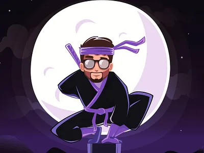 ninja time branding character design graphic design illustration logo mobile ui ux vector