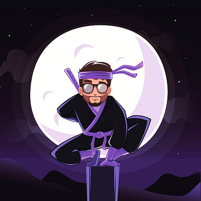 ninja time branding character design graphic design illustration logo mobile ui ux vector
