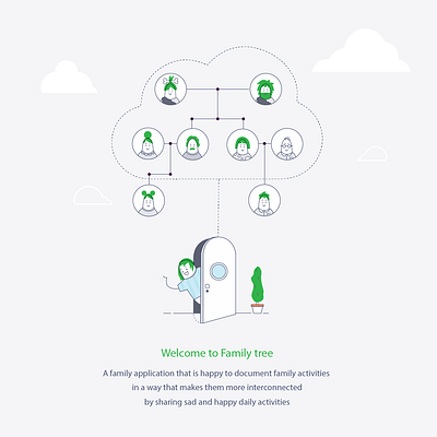 family app illustration for ui ux screen design branding character design graphic design illustration logo mobile ui ux vector