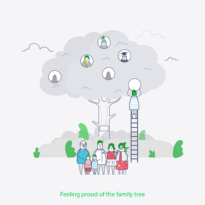 family tree design illustration 3d animation branding character design graphic design illustration logo mobile motion graphics ui vector