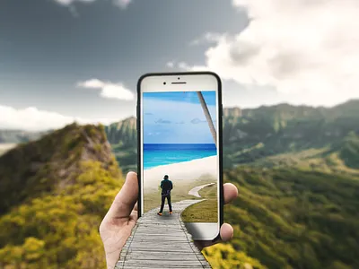 Cellular Path composition design graphic design manipulation