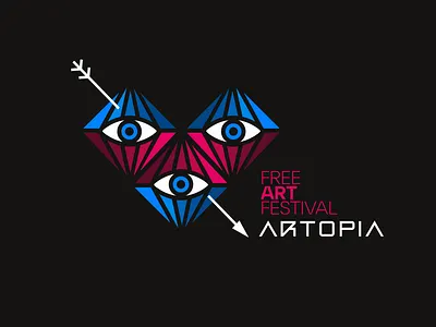 Artopia-free art festival brand brandidentity branding design font identity illustration logo logotype