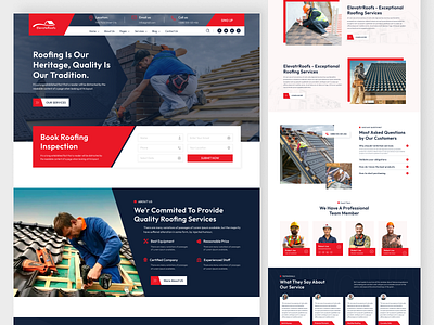 Roofing landing page Website Design design handyman services home services landing page modern website roofing roofing landing page roofing repairs roofing website roofing website design rooftop website rooftop website design services simple ui ux web design website website design