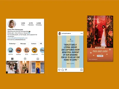 Ashley Biltz Photography – Social Media Design branding branding design design graphic design ig story illustration instagram instagram design instagram stories instagram story design logo marketing marketing collateral marketing design social media social media design story design typography visual identity