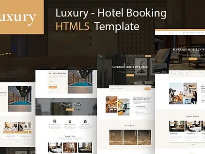 Luxury - Hotel & Luxury Hotel Booking HTML5 Template 3d animation branding design graphic design illustration logo motion graphics ui vector