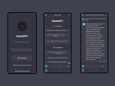 ChatGPT-Mobile Demo App ai app chatbot chatgpt design gpt mobile app openai ui user experience user interface ux