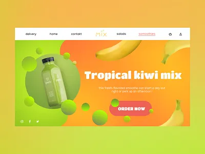 Modern website designed for freshly squeezed drinks 3d coldpressedjuice detoxjuice freshjuice healthylifestyle healthyliving healthysnacks juicebar juicecleanse juicelover juiceoftheday localproduce naturalingredients organicdrinks smoothie ui veganoptions