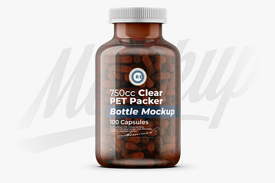 Amber Pills Bottle Mockup 750CC branding coffee design food graphic design illustration logo mock up mockup mockups pack package packaging packaging mockup product psd smart object template vector