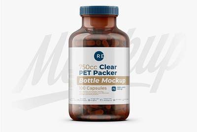 Amber Pills Bottle Mockup 750CC branding coffee design food graphic design illustration logo mock up mockup mockups pack package packaging packaging mockup product psd smart object template ui vector