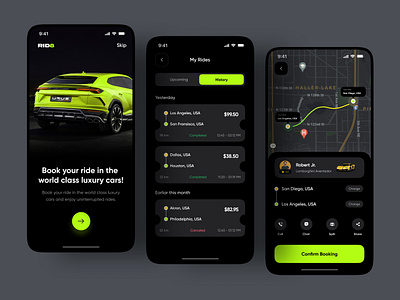 Cab Booking App app design booking app cab cab app cab booking cab booking app car booking clean ui dark ui luxury car map online taxi reservation app ride app ride booking app taxi taxi app taxi booking taxi booking app uber app