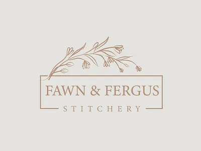 Online store logo for Fawn & Fergus Stitchery branding clothingshop creative design graphic design illustrator logo logo design logos online store shop store vector