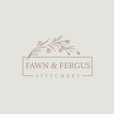 Online store logo for Fawn & Fergus Stitchery branding clothingshop creative design graphic design illustrator logo logo design logos online store shop store vector