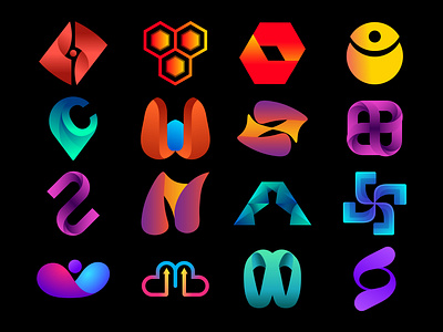 Modern Logos Collection app logo brand brand design branding creative design gradient icon identity illustration letter logo letter mark logo logo collection logo designer logo make logo type logos modern symbol