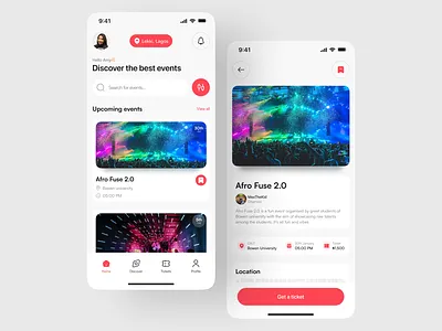 Event App UI booking design event event app mobile mobile app design mobile design mobile ui ui ux design ui design