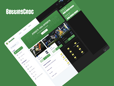 Sport Betting betting darkmode dashboard design designer green sport betting