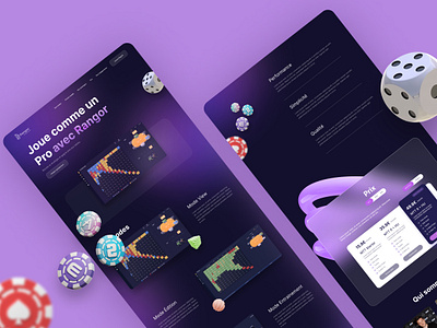 Poker Landing dark darkmode design designer landing landing page poker purple