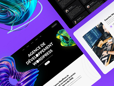 Web Agency digital wordpress agency darkmode designer digital landing purple ui ux web wordpress