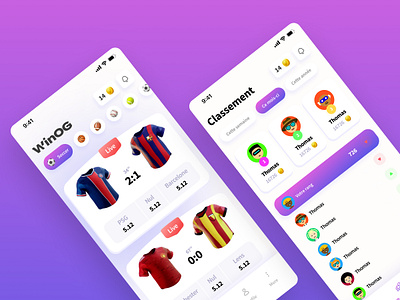 Betting Sport Application app application bet betting betting sport design designer gradient purple ui ux