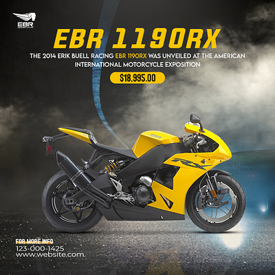 EBR 1190RX Bike Social Media Banner bike social media free tamplate download graphic design motorcycle social media social media banner