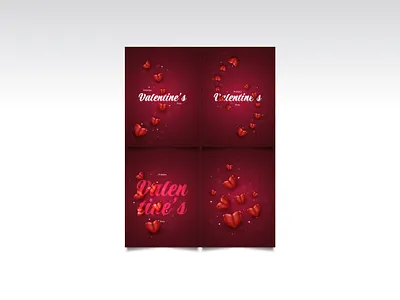 Valentine's Day Card or Poster Design banner card design february graphic happy heart illustration love poster valentine valentines day